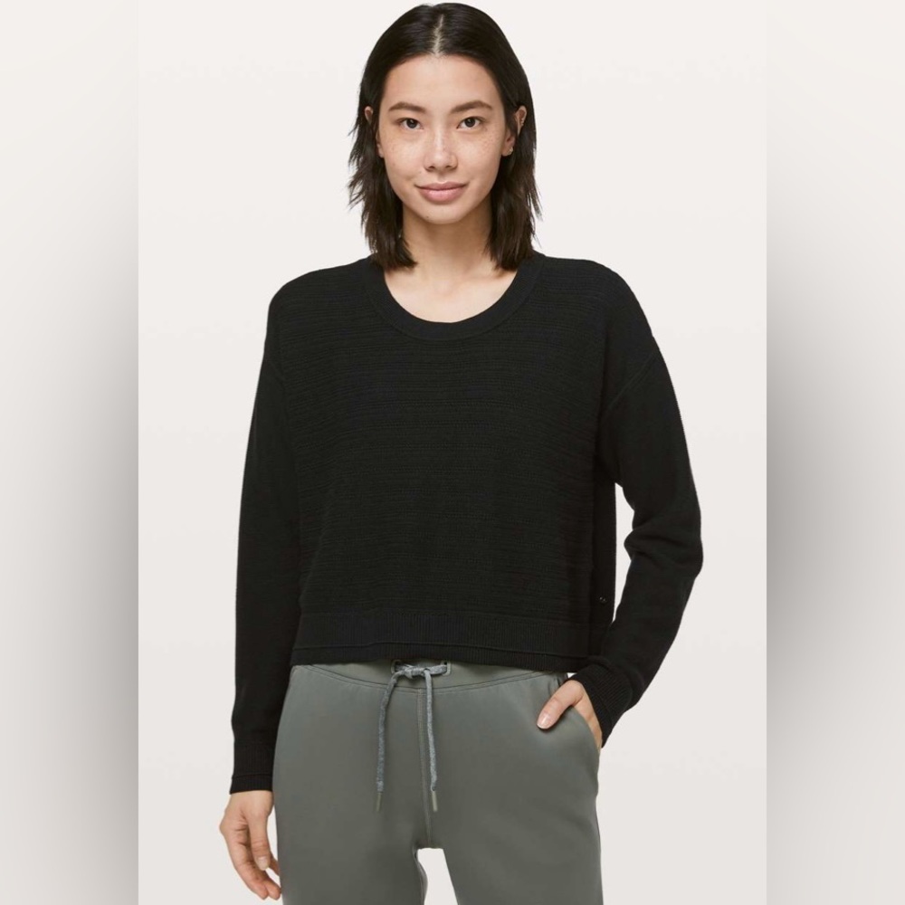 Lululemon Nurture & Nature Pull Over Black Sweater